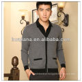 camisa masculina colar cashmere tricô cardigan OEM